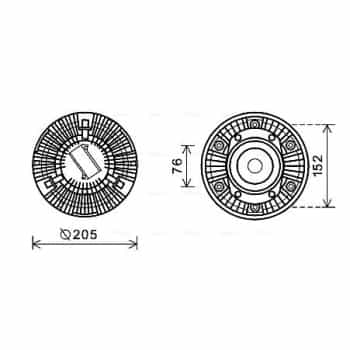 Embrayage, ventilateur de radiateur