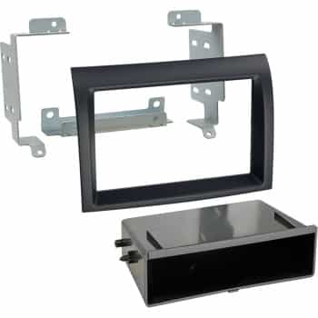 Panneau 2-DIN avec compartiment de rangement Fiat Ducato - Citroën Jumper - Peugeot Boxer - Couleur : Noir