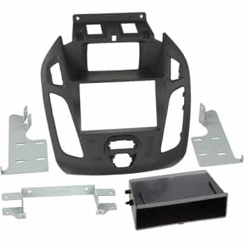 Panneau 2-DIN avec pochette Ford Transit Connect/ Tourneo 2014-2018 Couleur: Noir