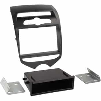 Panneau 2-DIN Hyundai iX 20 avec poche pour climatisation manuelle 2010-2017 Couleur: Noir Mat