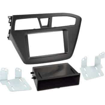 Panneau 2-DIN avec pochette Hyundai i20 2014-2019 Couleur: Noir