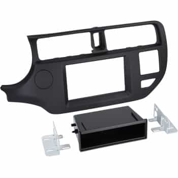 Panneau 2-DIN avec pochette Kia Rio 2011-2015 Couleur: Noir