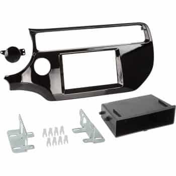 Panneau 2-DIN avec pochette Kia Rio 2015-2019 Couleur: Noir Piano