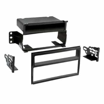 Panneau 1-DIN avec plateau de rangement. Nissan Tiida (Version américaine) 2007-2011 Couleur: Noir