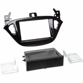 Panneau 2-DIN Opel Adam/Corsa E avec compartiment de rangement Couleur: Noir Piano