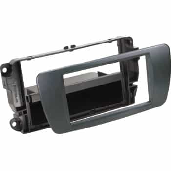 Panneau 2-DIN avec compartiment de rangement Seat Ibiza 2008-2017 - Couleur: Noir Azabache