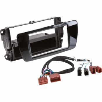 Panneau 2-DIN avec compartiment de rangement Seat Ibiza laqué piano noir