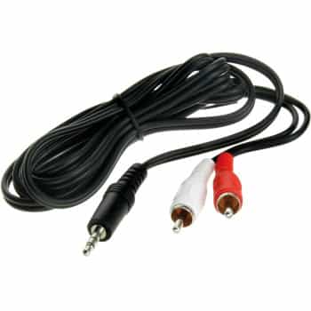 Prise stéréo 3,5 mm stéréo vers prise Cinch 1,5 m (prise RCA)