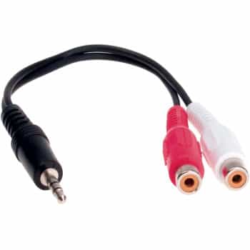 Jack stéréo 3,5 mm stéréo vers connecteur Cinch 0,2 mètre