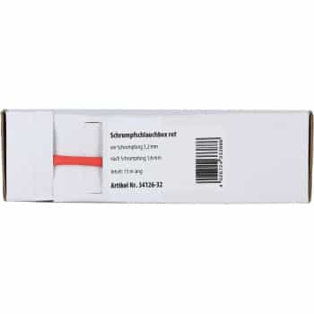 Gaine thermorétractable Rouge Ø 3,2 mm / Longueur 15 mètres