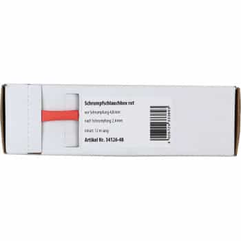 Gaine thermorétractable Rouge Ø 4,8 mm / Longueur 12 mètres