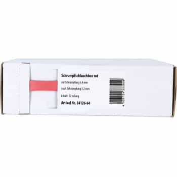 Gaine thermorétractable Rouge Ø 6,4 mm / Longueur 12 mètres