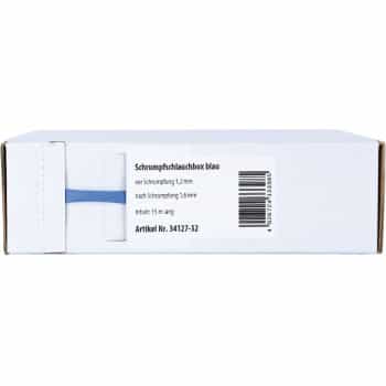 Gaine thermorétractable Bleu Ø 3,2 mm / Longueur 15 mètres
