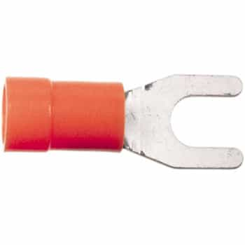 Cosse à fourche Rouge 0,5 - 1,0 mm² / Largeur 4,0 mm (100 pièces)