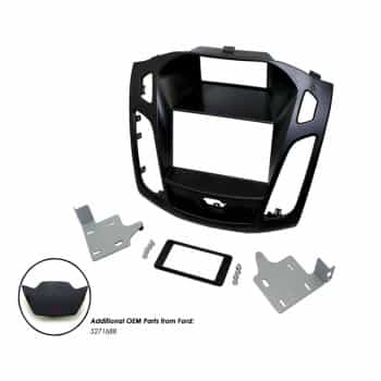 Panneau 2-DIN Ford Focus 2013-2018 - Couleur: Noir