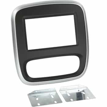 Panneau 2-DIN Opel - Renault - Fiat - Nissan - Couleur: Noir/argent