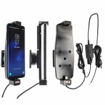 Support Samsung Galaxy S8 / S9 / S10 avec couvercle avec alimentation fixe