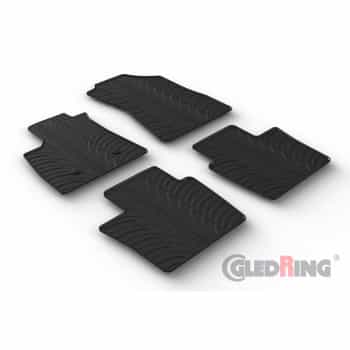 Tapis en caoutchouc sur mesure pour Renault Espace VI E-Tech Hybrid 2023- (profilé en T 4 pièces + clips de fixation)