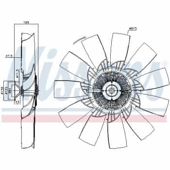 Embrayage, ventilateur de radiateur 86259 Nissens