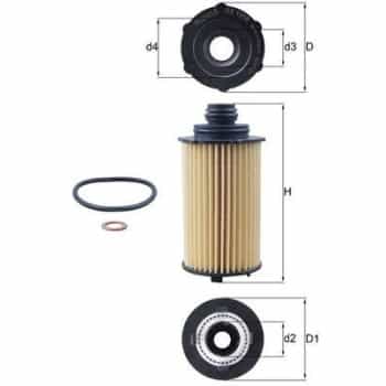Filtre à l'huile OX 1310D Mahle