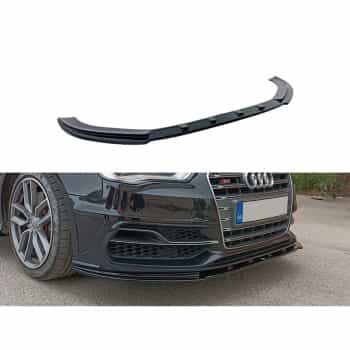 Spoiler avant sur mesure pour Audi A3 (8V) S-Line/S3 Hatchback/Sportback 2012-2016 (ABS Noir brillant)