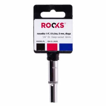 Rooks Douille 1/4", 6 pans, 6 mm, longue