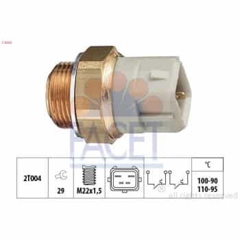 Interrupteur de température, ventilateur de radiateur Made in Italy - OE Equivalent 7.5624 Facet