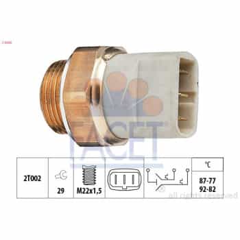 Interrupteur de température, ventilateur de radiateur Made in Italy - OE Equivalent 7.5626 Facet