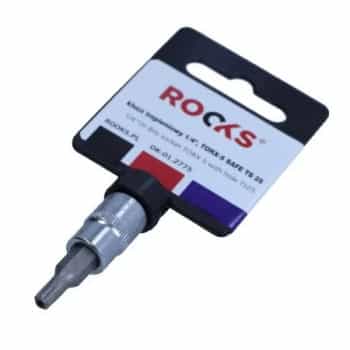 Douille à embout Rooks 1/4", Torx 5 avec trou TS25