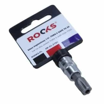 Douille à embout Rooks 1/4", Torx 5 avec trou TS50