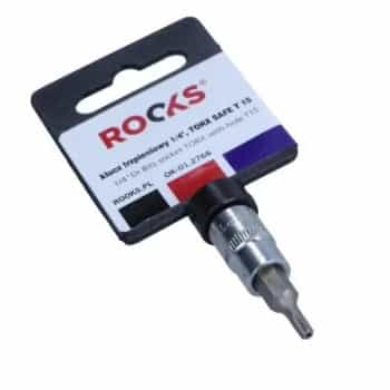 Douille à embout Rooks 1/4", Torx avec trou T15