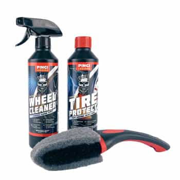 Pingi Car Care Kit de nettoyage 3 pièces avec brosse pour roues