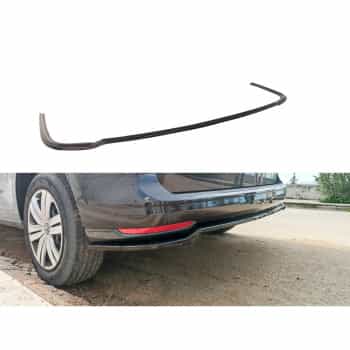 Jupe de pare-chocs arrière (Diffuseur) sur mesure pour Volkswagen Caddy V Box/MPV 2021- (ABS Noir brillant)