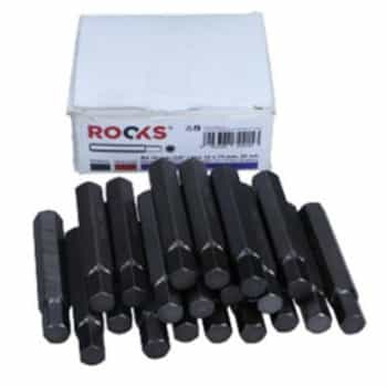 Rooks Bit 10 mm (3/8") Hex 12 mm x 75 mm, 20 pièces