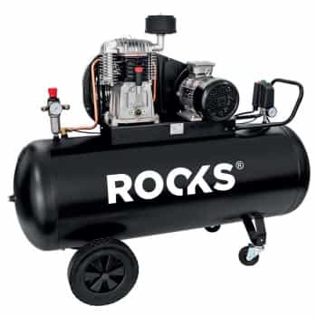 Compresseur Rooks 100 l - 3 CV - 231 l/min - 10 bar - 230V - noir