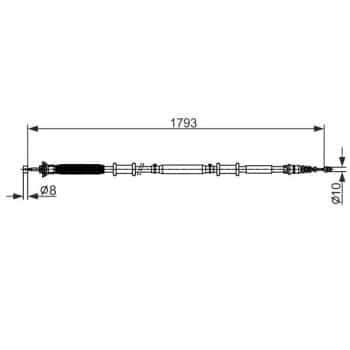 Câble de traction, frein de stationnement 1 987 482 580 Bosch