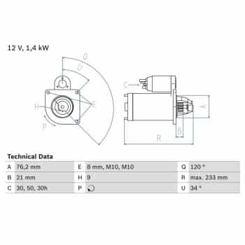 Démarreur 0.986.026.220 Bosch