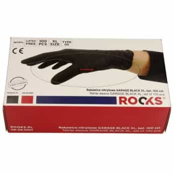 Gants jetables Rooks noirs, taille XL, lot de 100 pièces