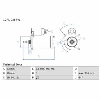 Démarreur 0.986.013.590 Bosch