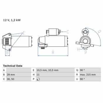Démarreur 0.986.023.570 Bosch