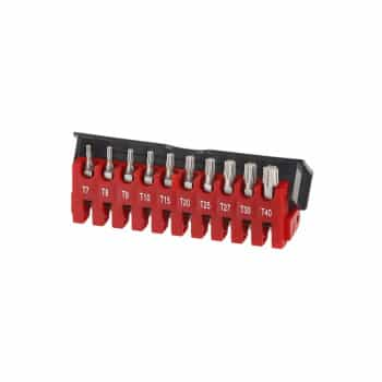 Jeu d'embouts 1/4" Torx 10 pièces