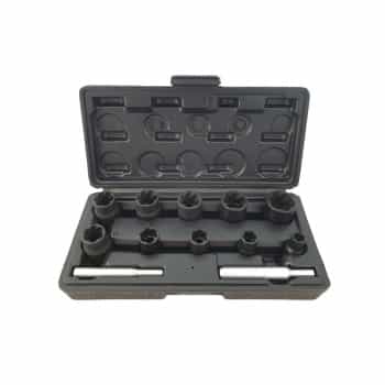 Jeu de douilles spirales 1/2", 3/8", 12 pièces