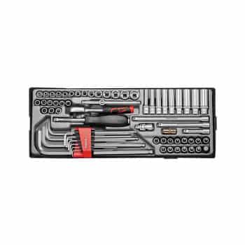 Jeu de douilles 1/4" 65 pièces