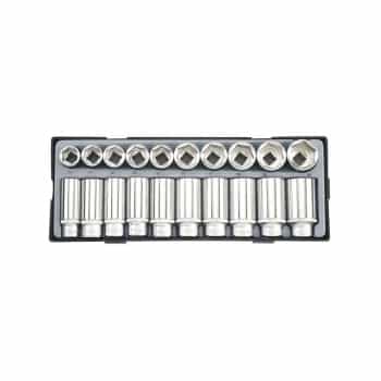 Jeu de douilles 1/2", 6 pans, 2 pièces