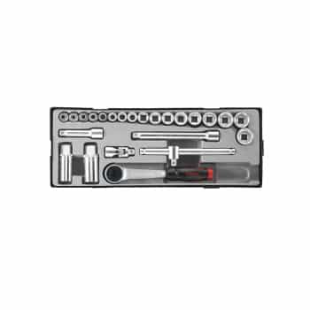Jeu de douilles 3/8" 6 pans 24 pièces
