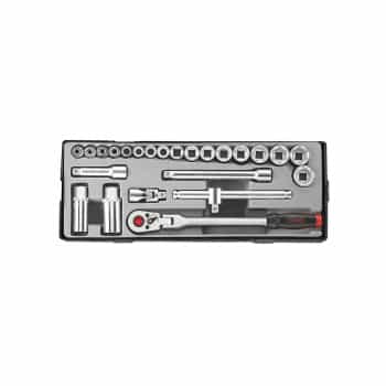 Jeu de douilles 3/8" 6 pans 24 pièces