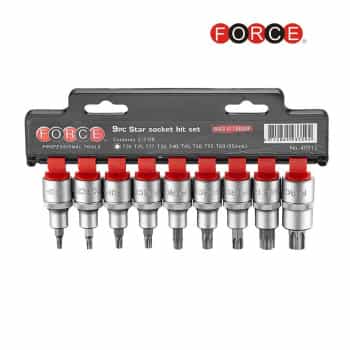 Jeu d'embouts à douilles étoile DR. 9 pièces 1/2"