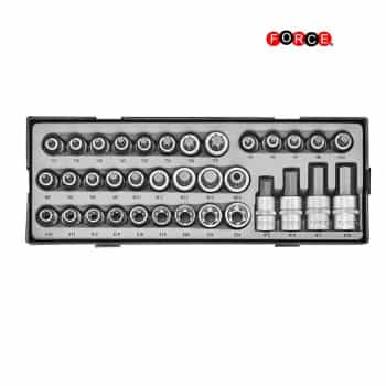 Jeu de douilles 1/2" Torx - Hexagone - Spline 35 pièces