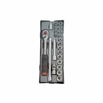 Jeu de douilles 1/2" 12 côtés 22 pièces