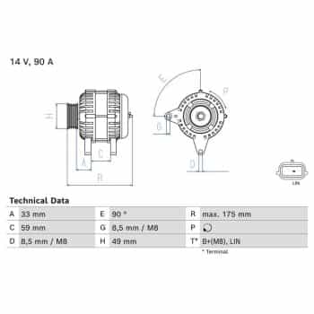 Alternateur 0.986.085.170 Bosch